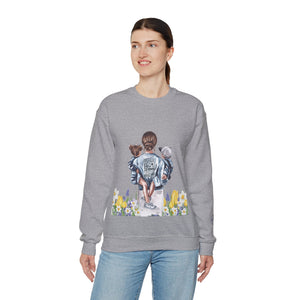 Floral Embrace Mom Crew-neck Sweatshirt