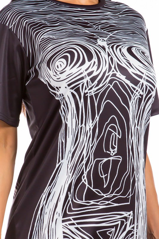 Scribble Chic T-SHIRT DRESS