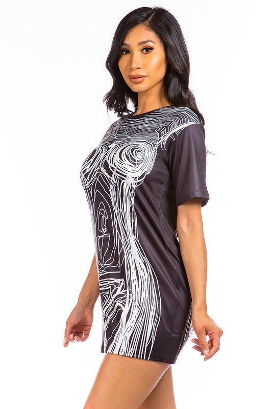 Scribble Chic T-SHIRT DRESS